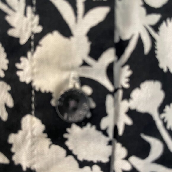 SCOTCH & SODA Flower and Anchor AlloverBalloon Sleeve Shirt Women's Size 34 (XS) - Picture 5 of 8